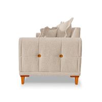 Sofá 3 Lugares Lisboa Bouclé Bege 180 cm - 7