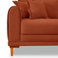 Sofá 3 Lugares Lisboa Bouclé Terracota 180 cm - 5