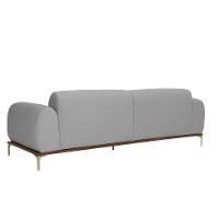 Sofá 3 Lugares Kiev Linho Cinza Claro - 3