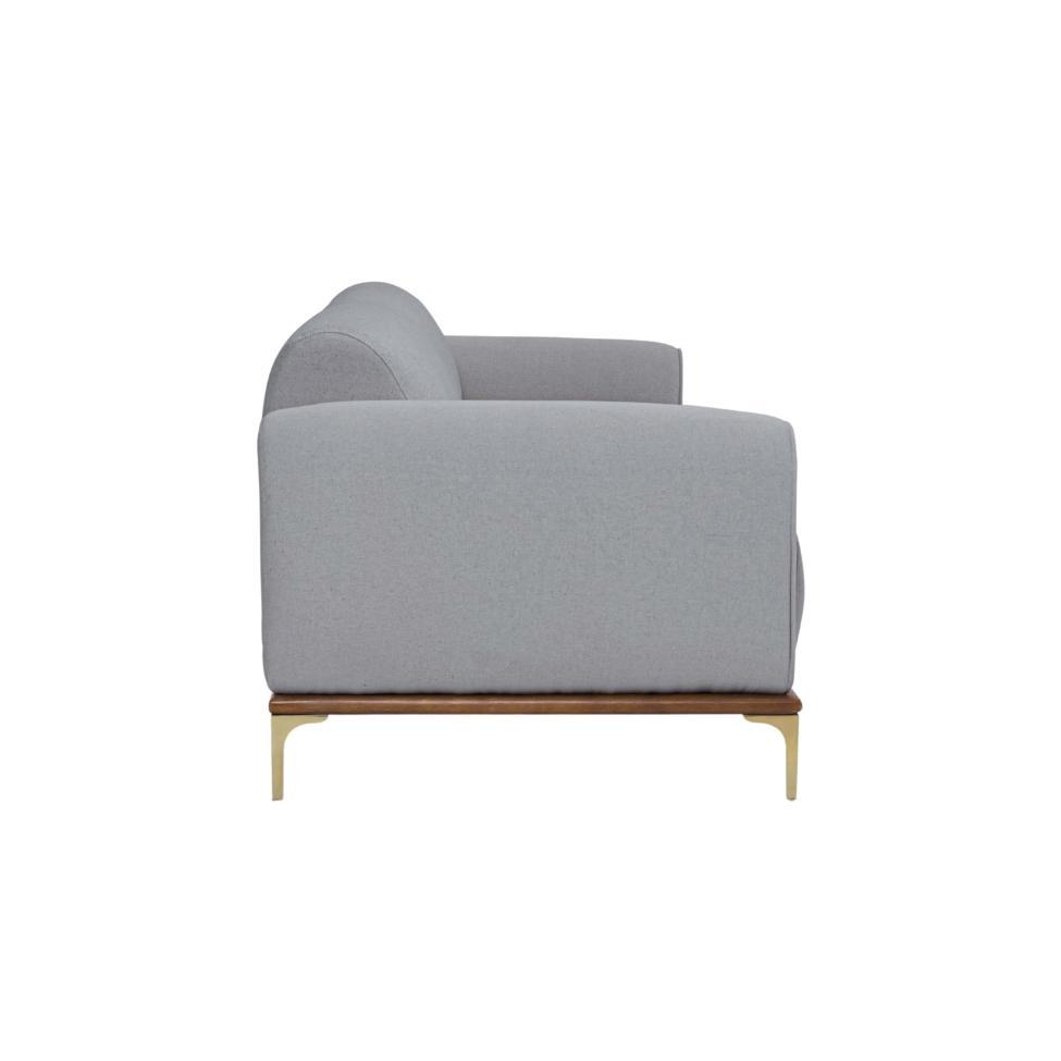 Sofá 3 Lugares Kiev Linho Cinza - 3