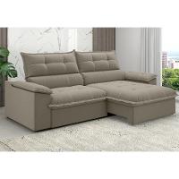 Sofá 4 Lugares Retrátil e Reclinável Venetto Veludo Slim Castor 250 cm - 2