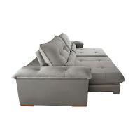 Sofá 4 Lugares Retrátil e Reclinável Qatar Linho Cinza 280 cm - 6