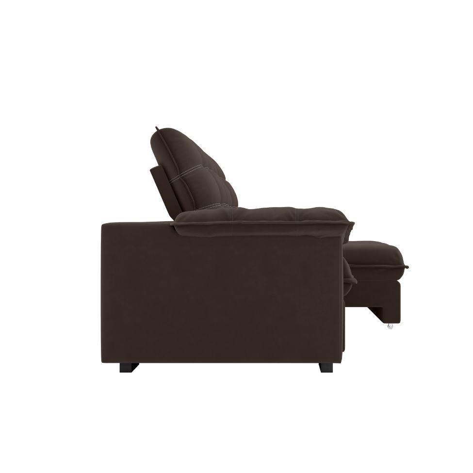 Sofá 4 Lugares Retrátil e Reclinável Palermo Veludo Marrom 250 cm - 5