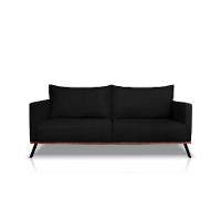 Sofá 3 Lugares Zeus Veludo Preto 180 cm - 6