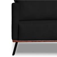 Sofá 3 Lugares Zeus Veludo Preto 220 cm - 5