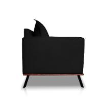 Sofá 3 Lugares Zeus Veludo Preto 220 cm - 7