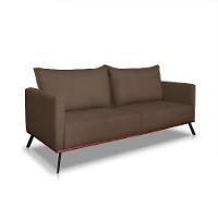 Sofá 3 Lugares Zeus Veludo Marrom 180 cm - 1