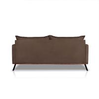 Sofá 3 Lugares Zeus Veludo Marrom 180 cm