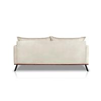 Sofá 3 Lugares Zeus Veludo Bege 200 cm - 6