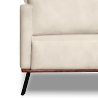 Sofá 3 Lugares Zeus Veludo Bege 220 cm - 5