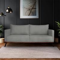 Sofá 3 Lugares Zeus Veludo Cinza Chumbo 200 cm - 2