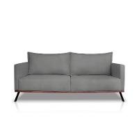 Sofá 3 Lugares Zeus Veludo Cinza Chumbo 180 cm - 6