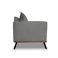 Sofá 3 Lugares Zeus Veludo Cinza Chumbo 180 cm - 7