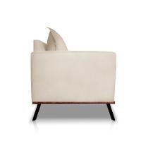 Sofá 3 Lugares Zeus Veludo Bege 180 cm - 7