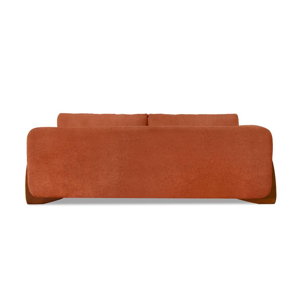 Sofá 3 Lugares Yves Bouclé Terracota 230 cm - 4