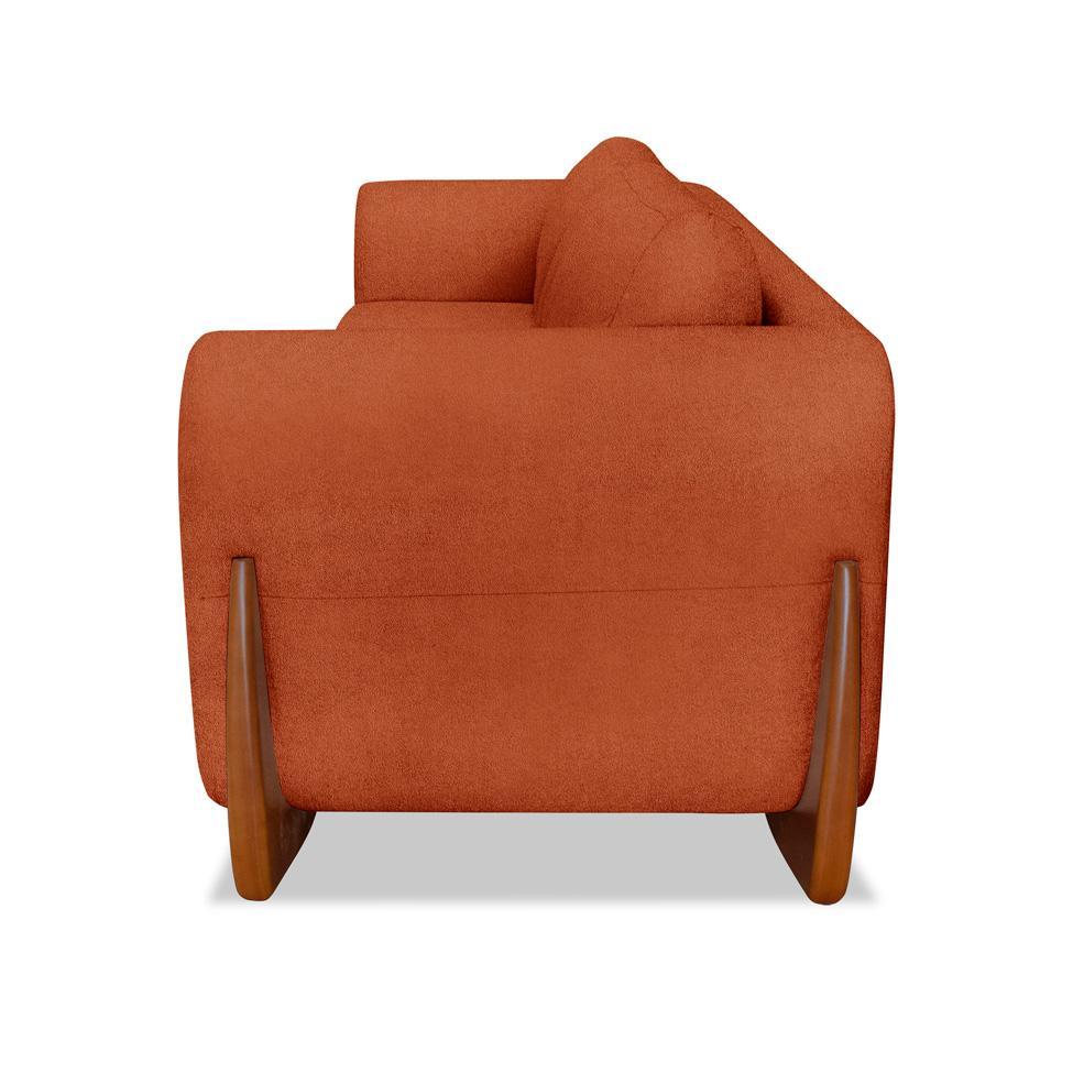 Sofá 3 Lugares Yves Bouclé Terracota 230 cm - 6