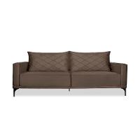 Sofá 3 Lugares Eros Veludo Marrom 180 cm - 6