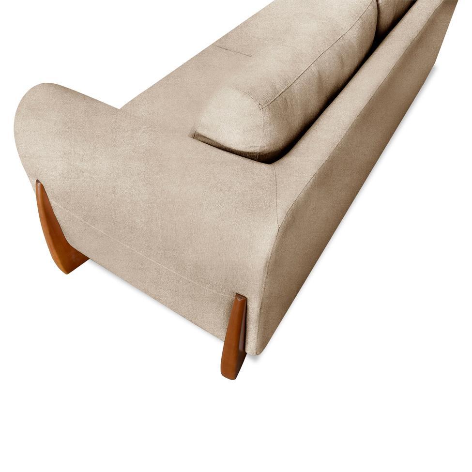 Sofá 3 Lugares Yves Bouclé Bege 200 cm - 7