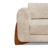 Sofá 3 Lugares Yves Bouclé Bege 200 cm - 5