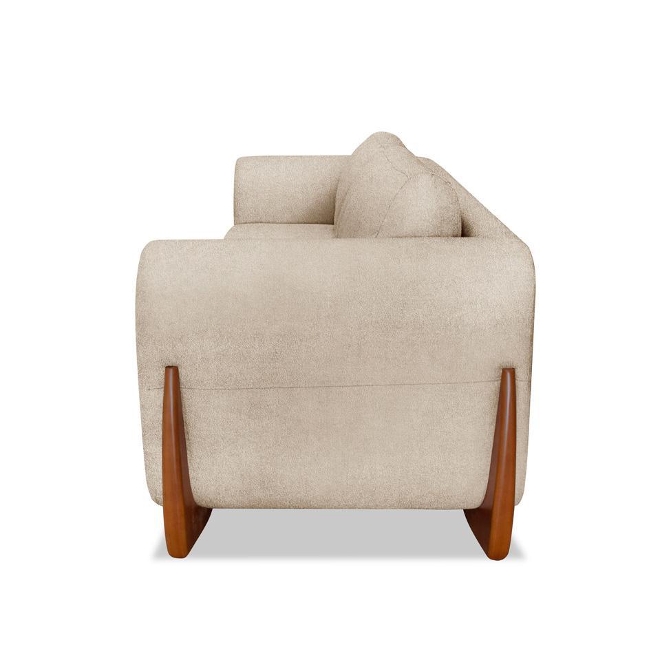 Sofá 3 Lugares Yves Bouclé Bege 230 cm - 6