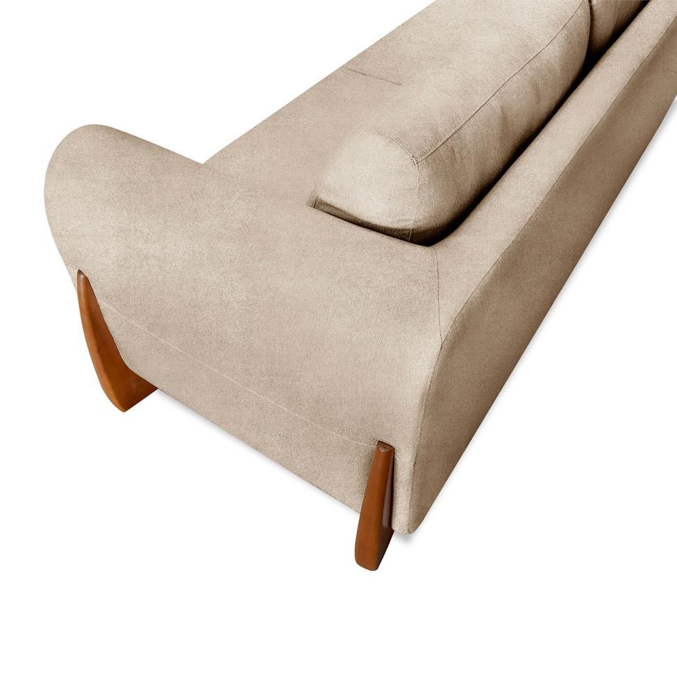 Sofá 3 Lugares Yves Bouclé Bege 230 cm - 7