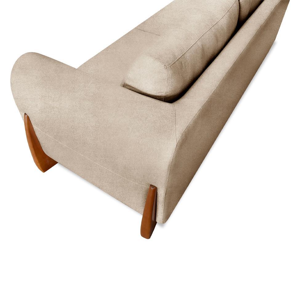 Sofá 3 Lugares Yves Bouclé Bege 180 cm - 7