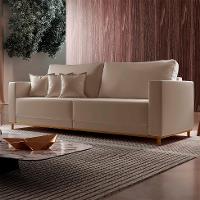 Sofá 3 Lugares Riviera Veludo Marrom 230 cm - 2