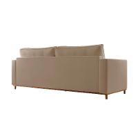 Sofá 3 Lugares Riviera Veludo Marrom 230 cm - 5