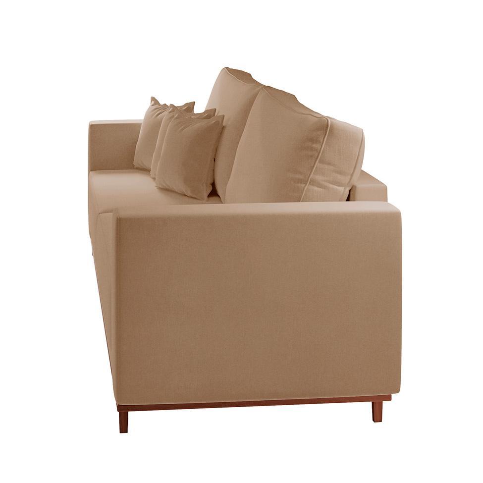 Sofá 3 Lugares Riviera Linho Bege 190 cm - 6