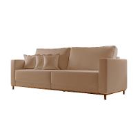 Sofá 3 Lugares Riviera Linho Bege 190 cm - 1