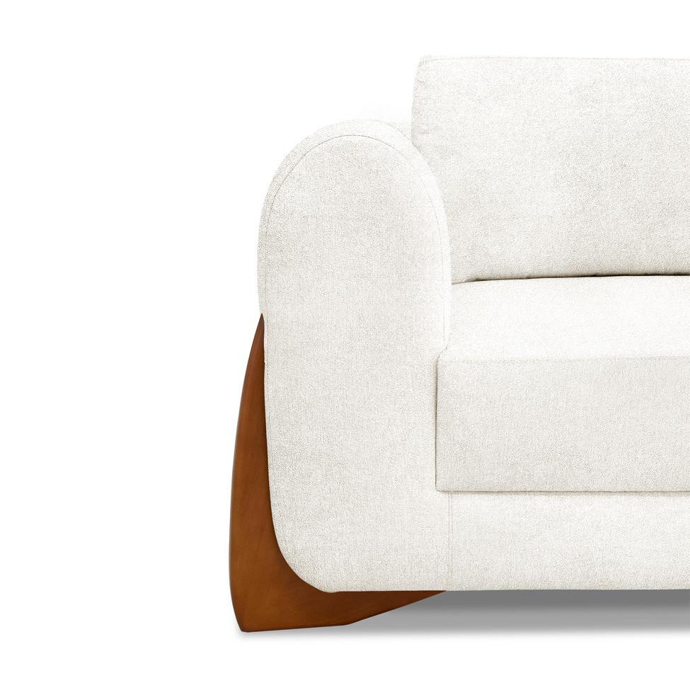 Sofá 4 Lugares Yves Bouclé Off White 250 cm - 5