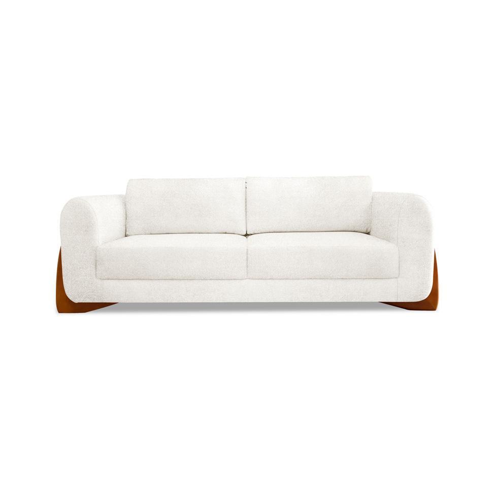 Sofá 4 Lugares Yves Bouclé Off White 250 cm - 8
