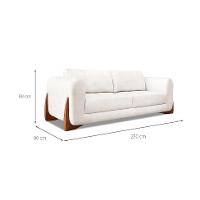 Sofá 4 Lugares Yves Bouclé Off White 250 cm - 3