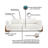 Sofá 4 Lugares Yves Bouclé Off White 250 cm - 9