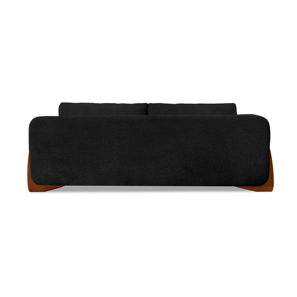 Sofá 4 Lugares Yves Bouclé Preto 250 cm - 4