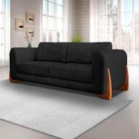 Sofá 4 Lugares Yves Bouclé Preto 250 cm - 2
