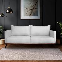 Sofá 3 Lugares Zeus Veludo Prata 220 cm - 2