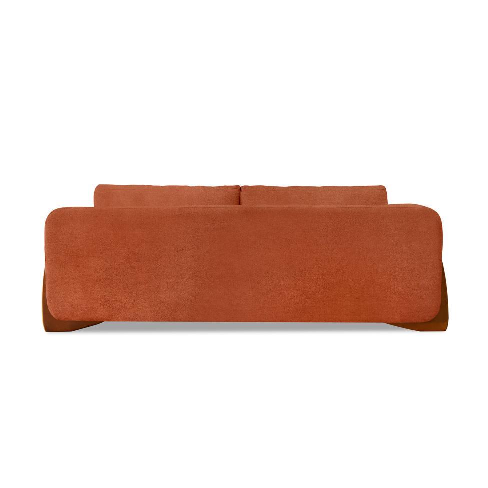 Sofá 3 Lugares Yves Bouclé Terracota 200 cm - 4