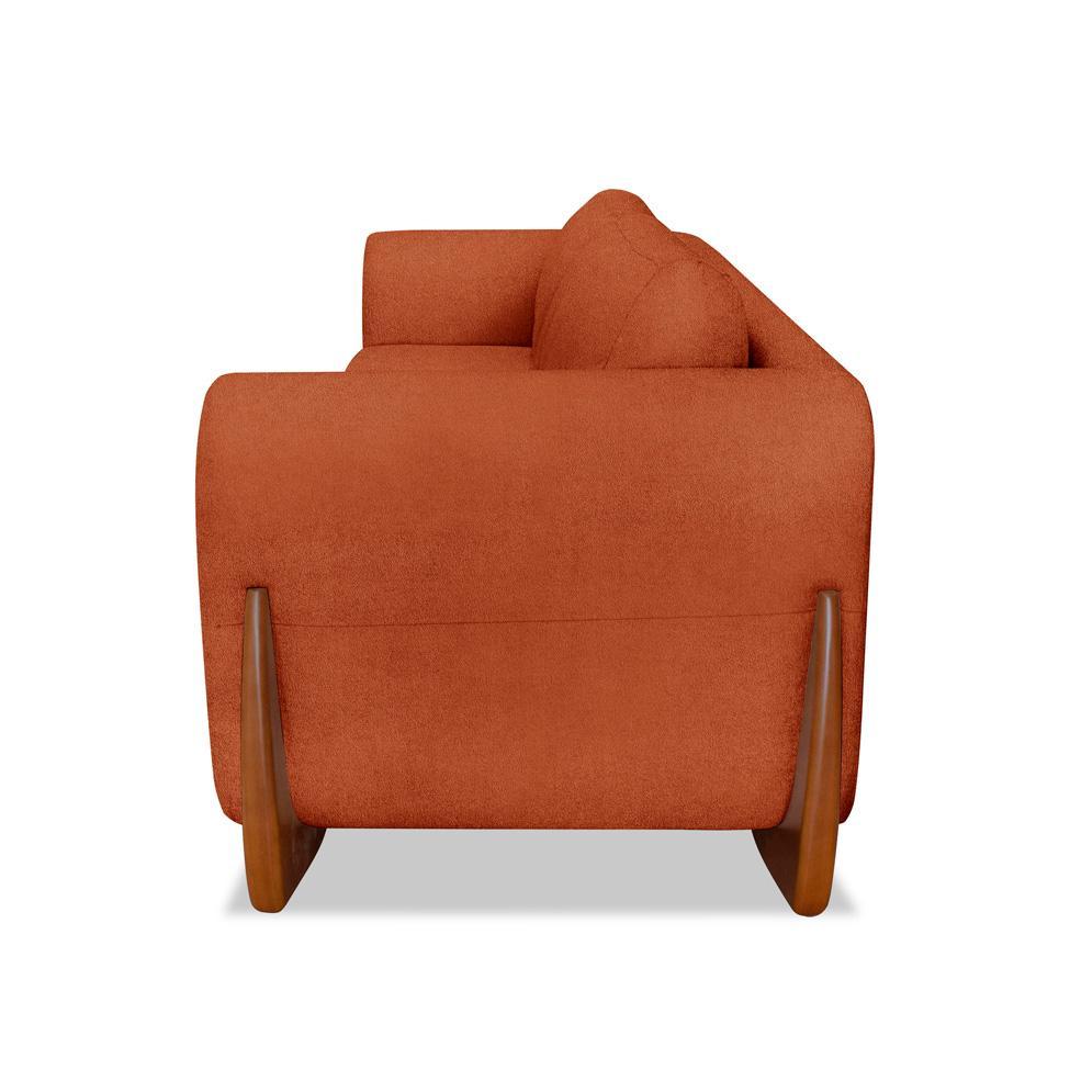 Sofá 3 Lugares Yves Bouclé Terracota 200 cm - 6