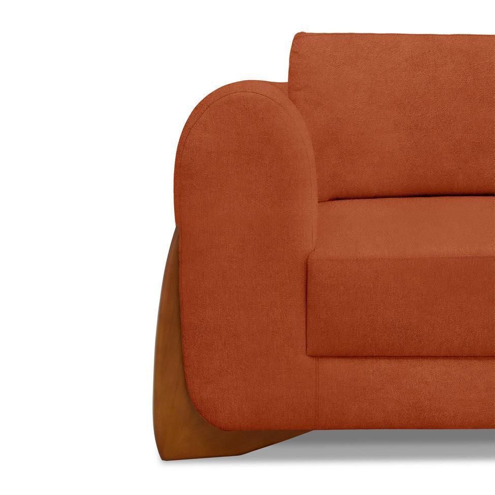 Sofá 3 Lugares Yves Bouclé Terracota 220 cm - 5