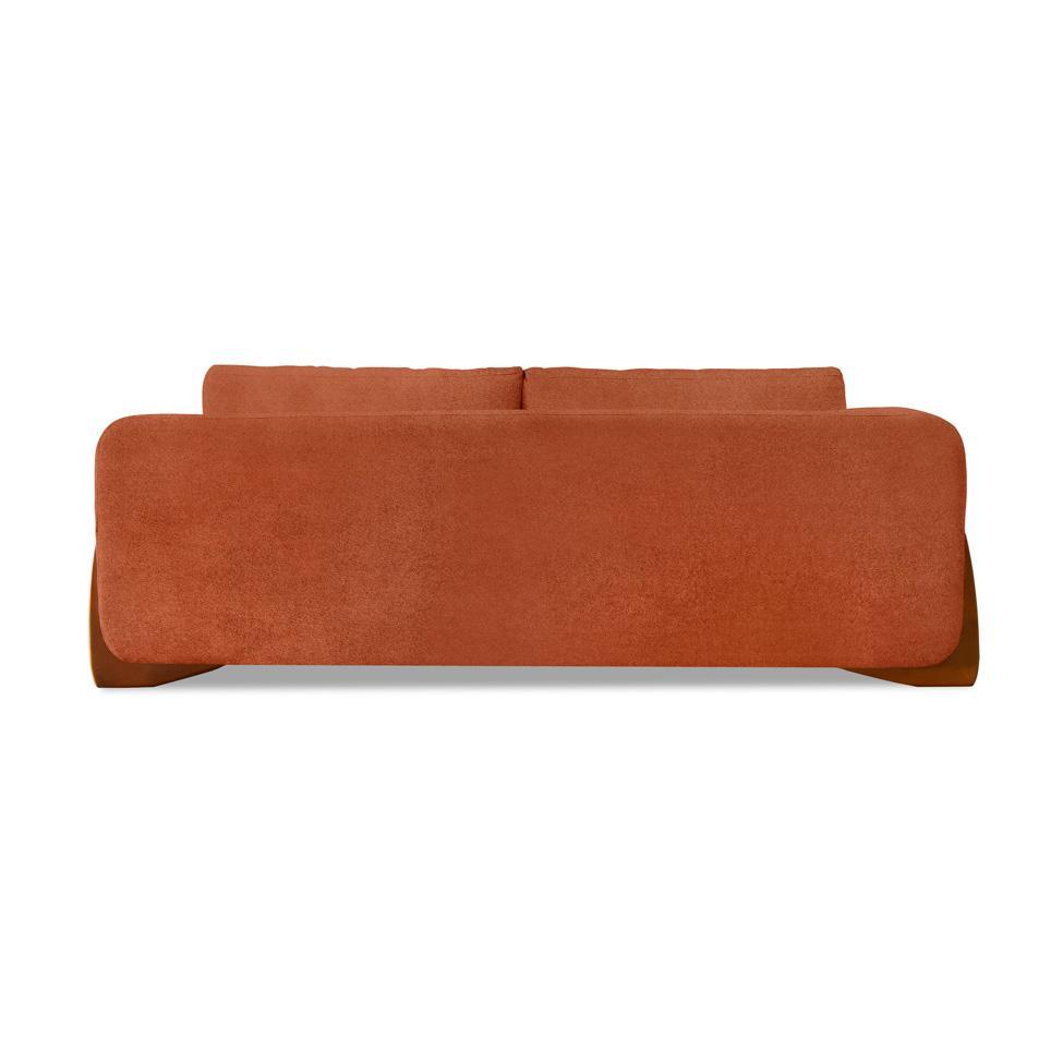 Sofá 3 Lugares Yves Bouclé Terracota 180 cm - 4