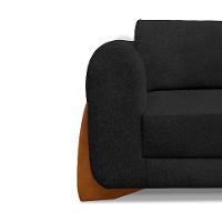 Sofá 3 Lugares Yves Bouclé Preto 200 cm - 5