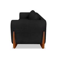 Sofá 3 Lugares Yves Bouclé Preto 200 cm - 6