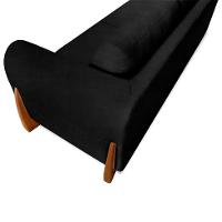 Sofá 3 Lugares Yves Bouclé Preto 200 cm - 7