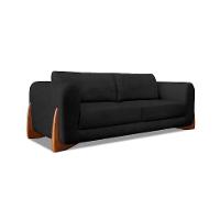 Sofá 3 Lugares Yves Bouclé Preto 230 cm - 1