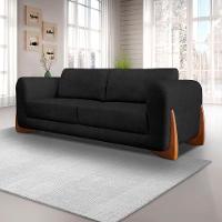 Sofá 3 Lugares Yves Bouclé Preto 230 cm - 2