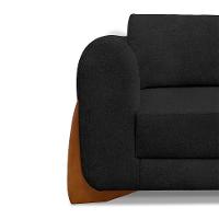 Sofá 3 Lugares Yves Bouclé Preto 230 cm - 5