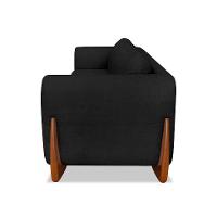 Sofá 3 Lugares Yves Bouclé Preto 230 cm - 6