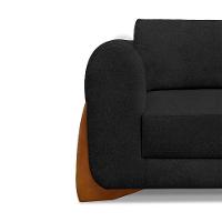 Sofá 3 Lugares Yves Bouclé Preto 220 cm - 5