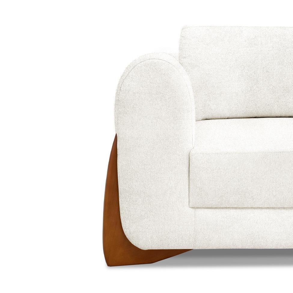 Sofá 3 Lugares Yves Bouclé Off White 230 cm - 5